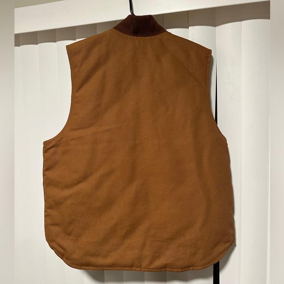 RELAXED FIT FIRM DUCK INSULATED RIB COLLAR VEST - Picture 2 of 4